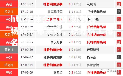 热刺客场战平布莱顿，积分榜上排名稳定